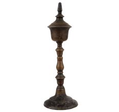 Hnadmade Tan Brass Kerosene Oil Lamp Traditional Light For Home