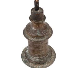 Handmade Patina Rich Brass Kerosene Lamp With One Wick