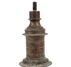 Handmade Patina Rich Brass Kerosene Lamp With One Wick
