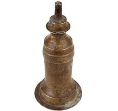 Handmade Patina Rich Brass Oil Lamp in Antique Statue
