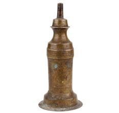 Handmade Patina Rich Brass Oil Lamp in Antique Statue
