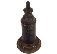 Handmade Blackened Brass Kerosene Oil Lamp With Single Wick