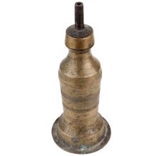 Handmade Antique Finish Brass Kerosene Oil Lamp From South India