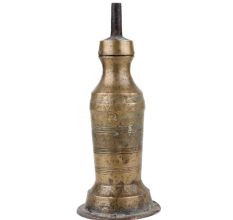 Handmade Antique Finish Brass Kerosene Oil Lamp From South India