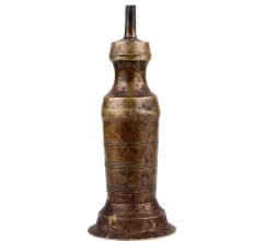 Handmade Discolored  Brass Oil Lamp