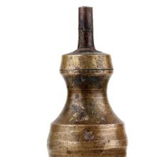 Handmade Black Coated Brass South Indian Oil lamp