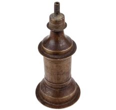 Handmade Black Brass Whale Single Wick Oil Lamp