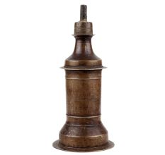 Handmade Black Brass Whale Single Wick Oil Lamp