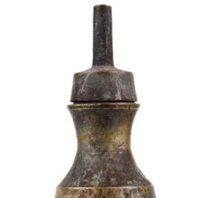 Handmade Patina Finish Brass Oil Wick Lamp for Decoration