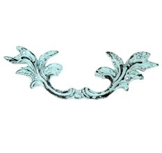 Antique Sea Green Leaf Big Iron Wardrobe Handle