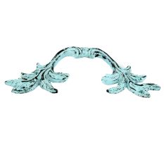 Antique Sea Green Leaf Big Iron Wardrobe Handle