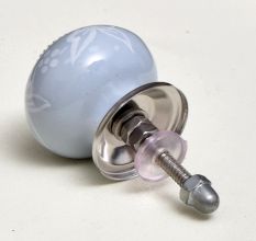 Grey Floral Knob
