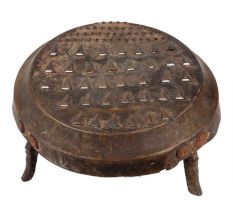 Handmade Antique Brass Grater With Three Legs