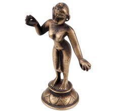 Handmade Black Coated Brass Indian Goddess Statue