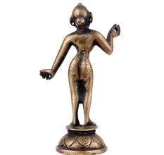 Handmade Black Coated Brass Indian Goddess Statue
