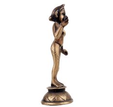 Handmade Black Coated Brass Indian Goddess Statue