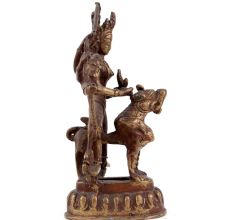 Handmade Copper Finish Brass Durga Devi Statue