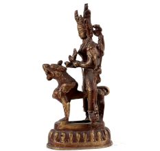Handmade Copper Finish Brass Durga Devi Statue