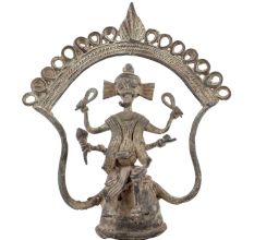 Handmade Rust Brass Dhokra Ganesha statue