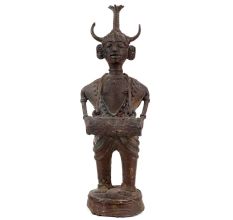 Handmade Stained Brass Cast Dhokra Figurines Of A Musician