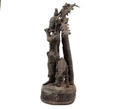 Handmade Blackened Brass Krishna Playing  His Divine Flute