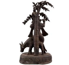 Handmade Blackened Brass Krishna Playing  His Divine Flute