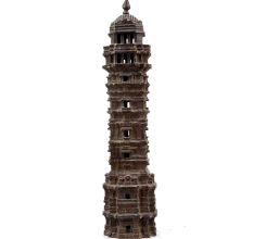 Handmade Patina Rich Rajasthan Vijaya Stambha Statue
