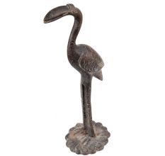 Handmade Rust Finish Brass Standing Bird Statue