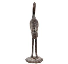 Handmade Rust Finish Brass Standing Bird Statue