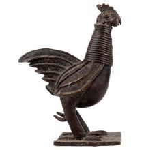 Handmade Black Brass Cock Statue