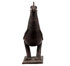 Handmade Black Brass Cock Statue
