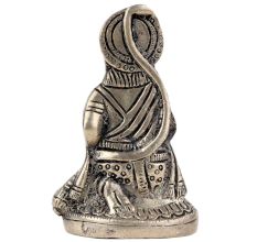 Handmade Black Brass God Hanuman Sitting Statue