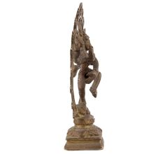 Handmade Brown Brass Nataraja Lord Shiva Statue