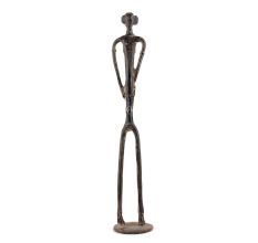 Handmade Black Brass Petite Women Tribal Statue