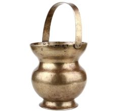 Handmade Golden Brass Kamandal Holy Water Pot With Handle