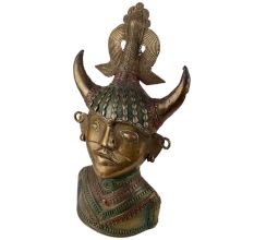 Handmade Multicolored Brass Naga Warrior Showpiece