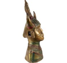Handmade Multicolored Brass Naga Warrior Showpiece