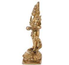 Handmade Yellow Brass Lord Bhairava Statue or Idol