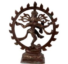 Handmade Brown Brass Natraja Dancing Idol