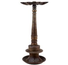 Handmade Antique Brass Oil Lamp For Hindu Temple