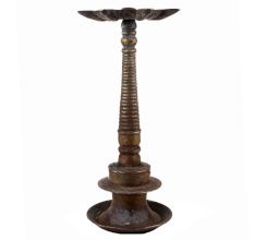 Handmade Antique Brass Oil Lamp For Hindu Temple