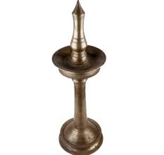 Handmade Antique Brass Kuthu Vilakku Oil Lamp With Stand