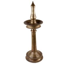 Handmade Antique Brass Kuthu Vilakku Oil Lamp With Stand