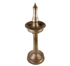 Handmade Antique Brass Kuthu Vilakku Oil Lamp With Stand