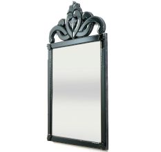 Handmade Silver Glass Venetian Mirror Rectangle Shape And Black Frame