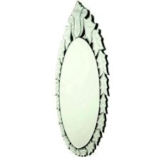 Handmade Silver Venetian Oval Venetian Mirror With Decorative Frame