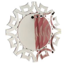 Handmade Silver Glass Round Venetian Design Wall Mirror