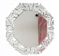 Handmade Silver Venetian Decorative Mirrors In Octagon Shape
