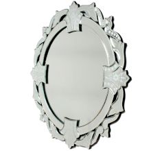 Handmade Silver Round Decorative Venetian Wall Mirror