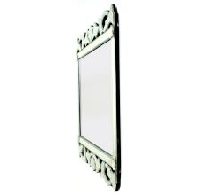 Handmade Silver Glass Rectangular Venetian Mirror With Etching